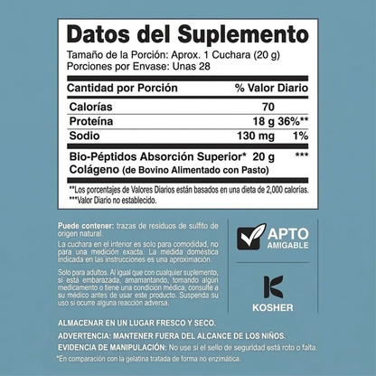 Suplemento de Colágeno Bio-Peptides en Polvo